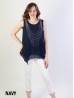 Arched Rhinestone Chiffon Top